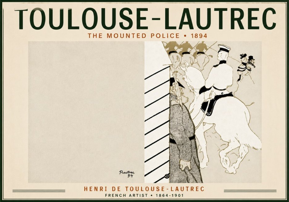 Toulouse-Lautrec The Mounted Police No6 - Juliste
