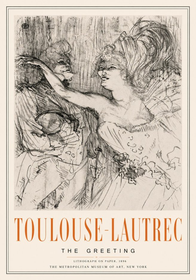 Toulouse-Lautrec The Greeting No6 - Juliste