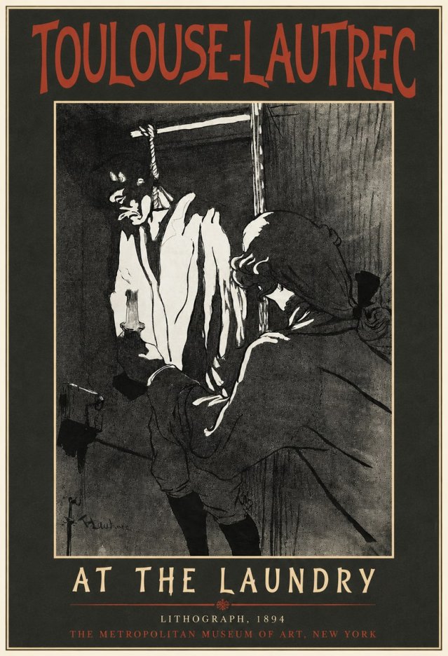 Toulouse-Lautrec At the Laundry No4 - Juliste