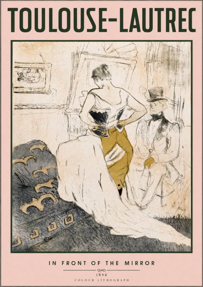 Toulouse-Lautrec In Front of the Mirror No3 - Juliste