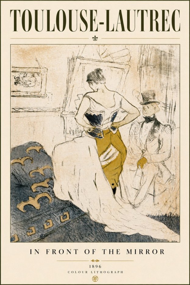 Toulouse-Lautrec In Front of the Mirror No4 - Juliste