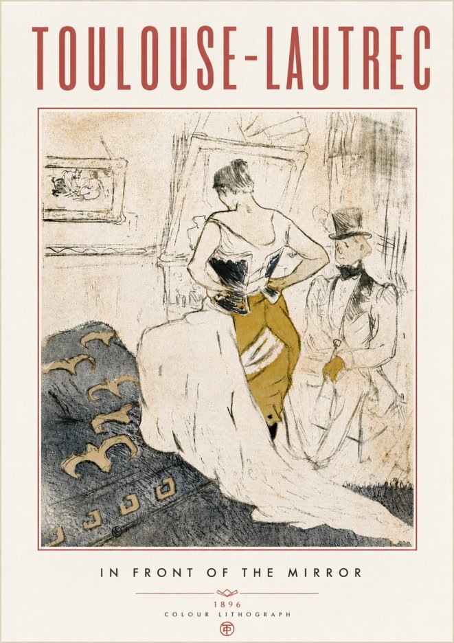 Toulouse-Lautrec In Front of the Mirror No6 - Juliste
