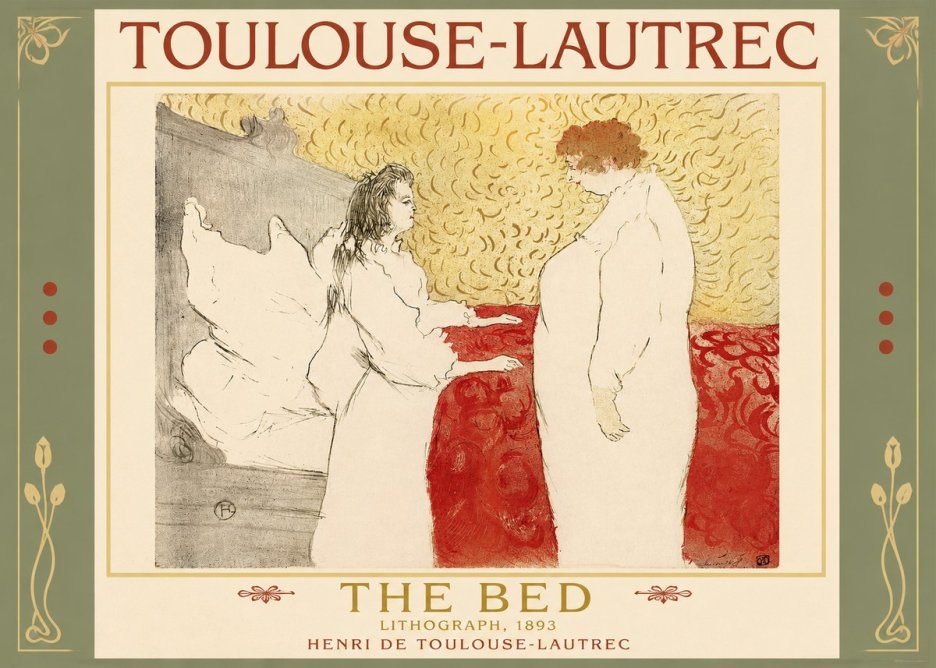 Toulouse-Lautrec The Bed No2 - Juliste