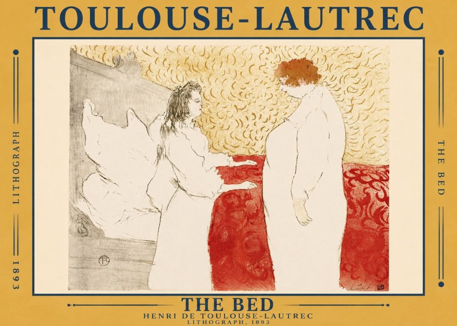 Toulouse-Lautrec The Bed No4 - Juliste