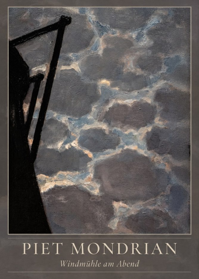 Piet Mondrian Windmühle Am Abend I No4 - Juliste