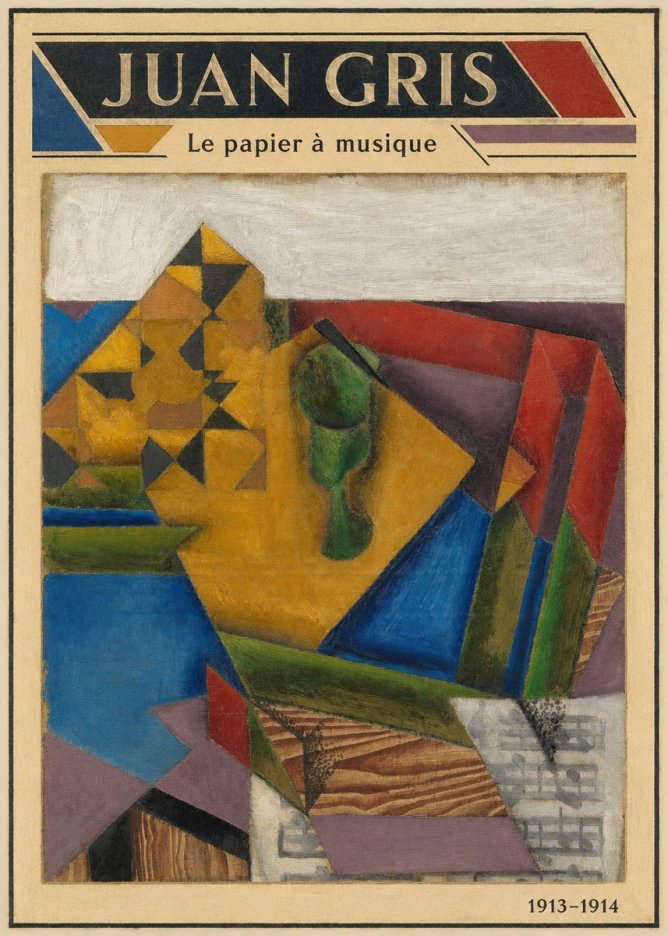 Juan Gris Le Papier À Musique No3 - Juliste
