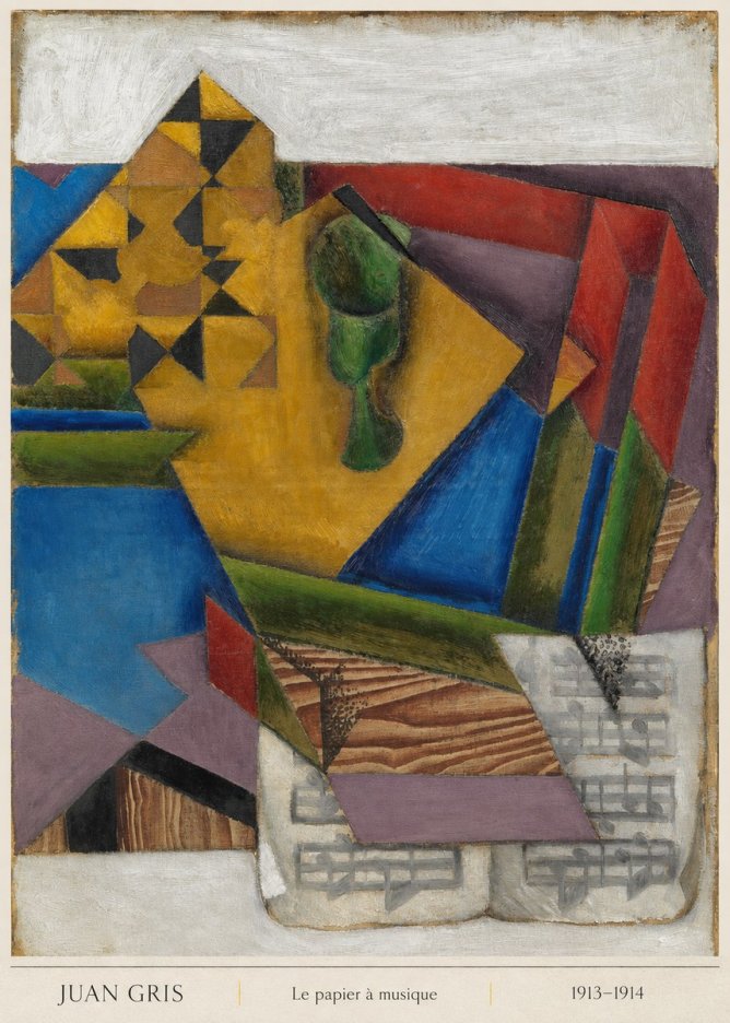 Juan Gris Le Papier À Musique No6 - Juliste