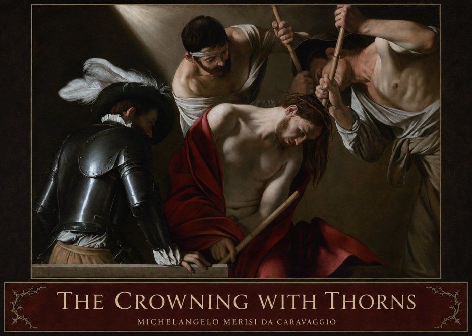 Michelangelo Merisi da Caravaggio The Crowning with Thorns I No4 - Juliste