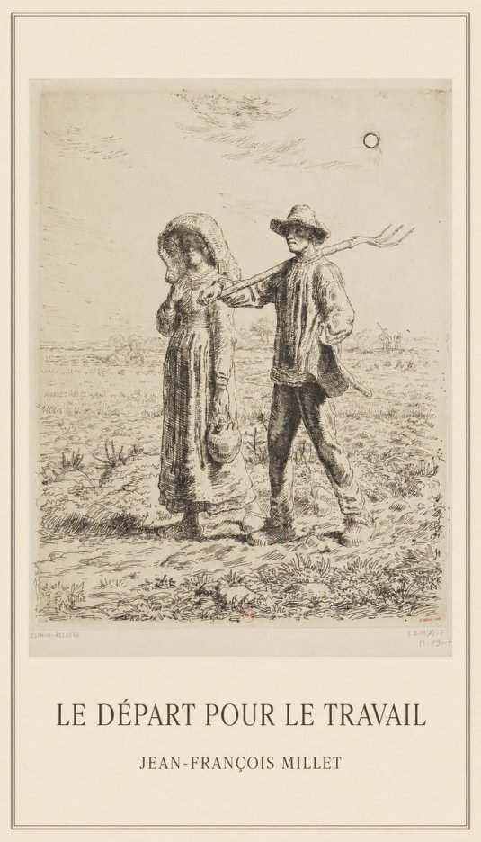 Jean-François Millet Le Départ Pour Le Travail II No1 - Juliste