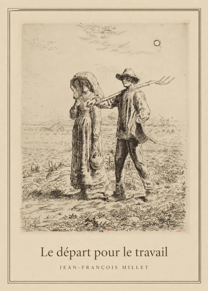 Jean-François Millet Le Départ Pour Le Travail II No4 - Juliste