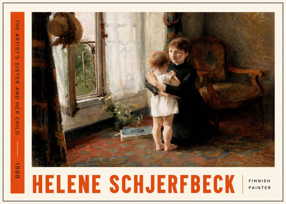 Helene Schjerfbeck The Artist's Sister and Her Child No6 - Juliste