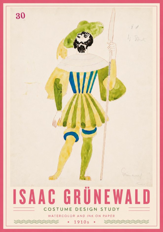 Isaac Grünewald Study for Costume Design No6 - Juliste