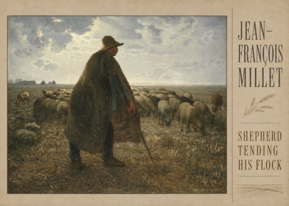 Jean-François Millet Shepherd Tending His Flock No2 - Juliste