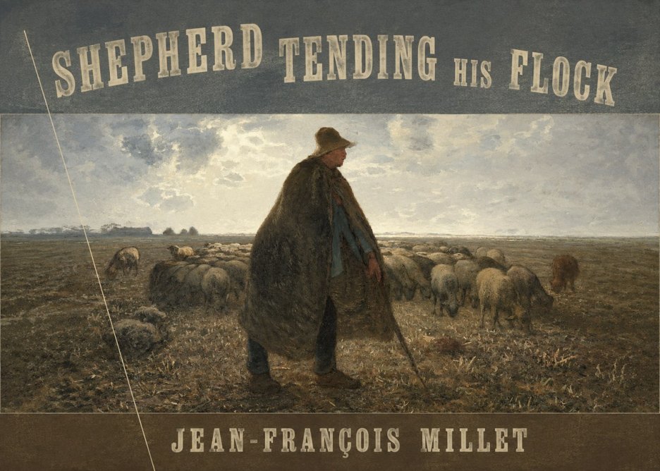 Jean-François Millet Shepherd Tending His Flock No6 - Juliste