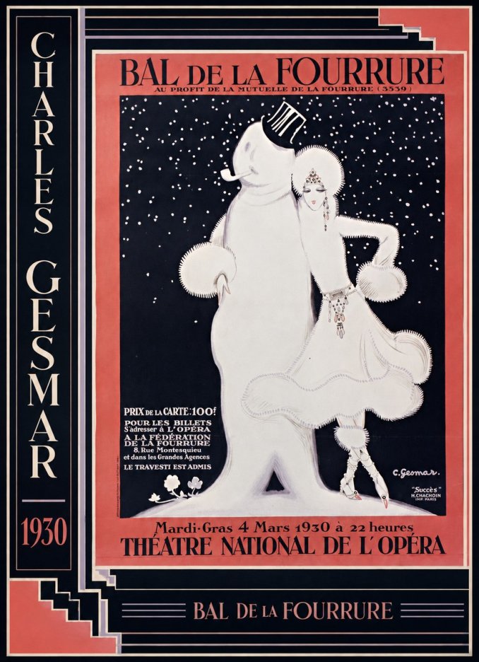 Charles Gesmar Bal De La Fourrure I No2 - Juliste