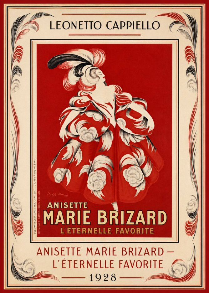 Leonetto Cappiello Ansette Marie Brizard - L'éternelle Favorite No1 - Juliste