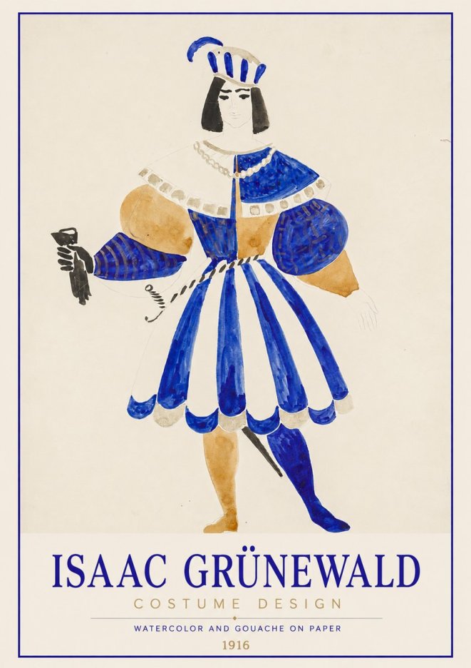 Isaac Grünewald Costume Design III No1 - Juliste