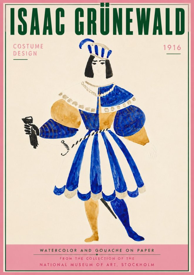 Isaac Grünewald Costume Design III No4 - Juliste