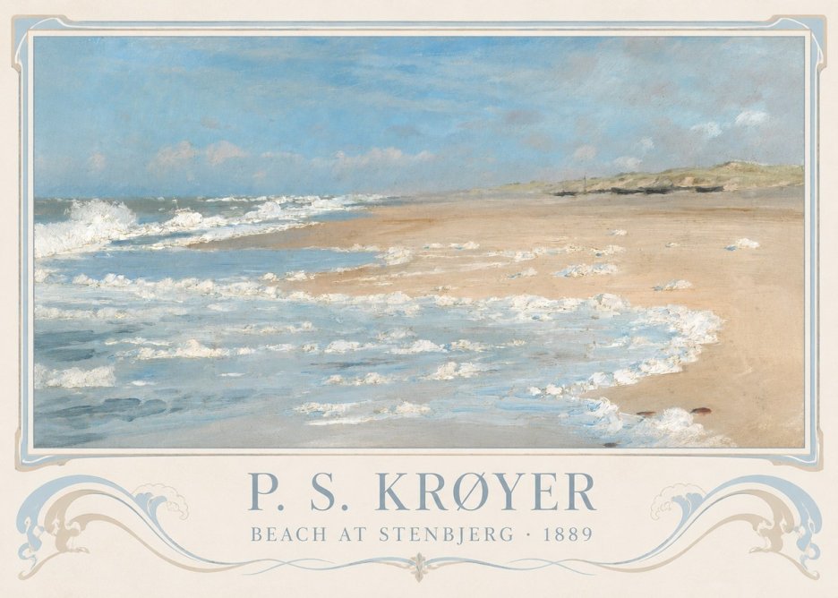 P.S. Krøyer Beach at Stenbjerg · 1889 No3 - Juliste