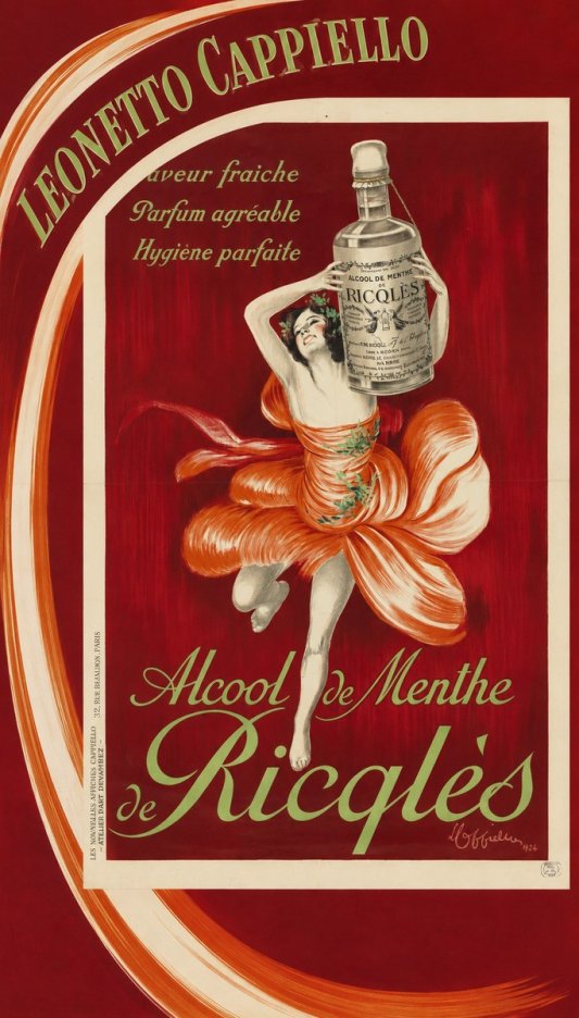 Leonetto Cappiello Alcool De Menthe De Ricqlès I No3 - Juliste