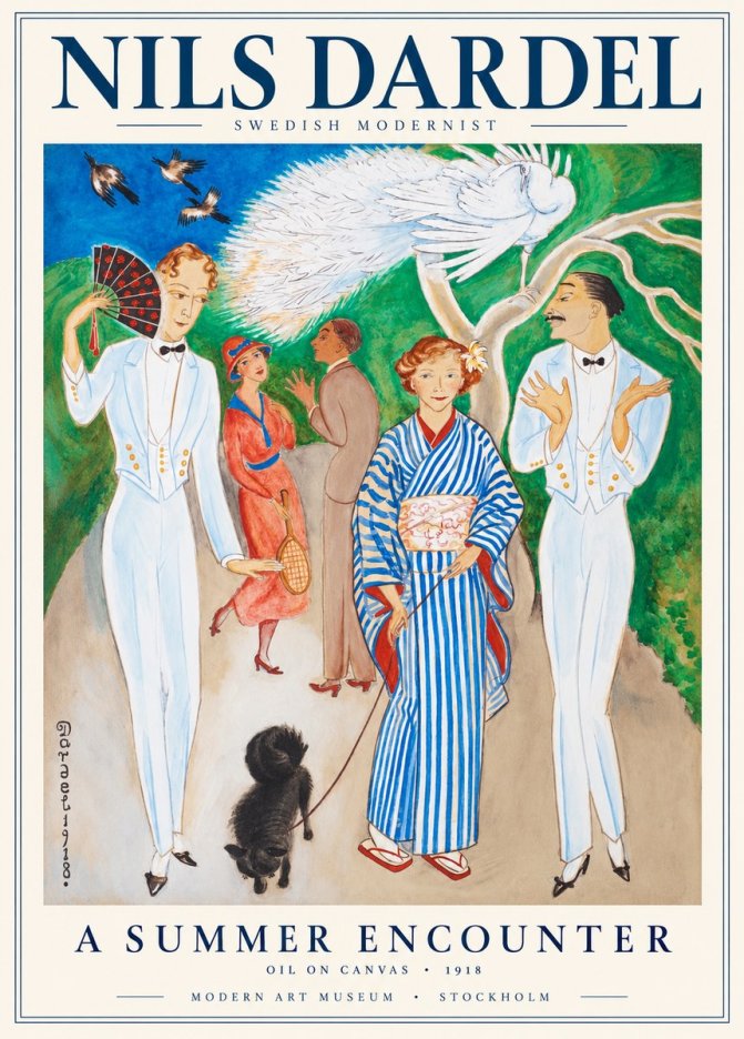 Nils Dardel A Brighter World No2 - Juliste