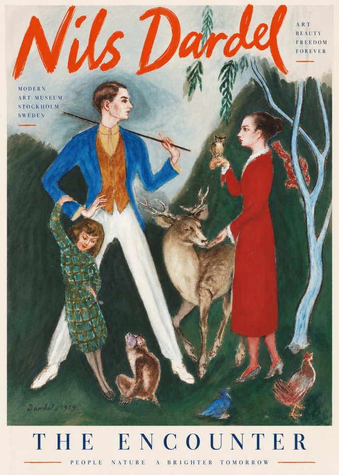 Nils Dardel The Encounter No6 - Juliste
