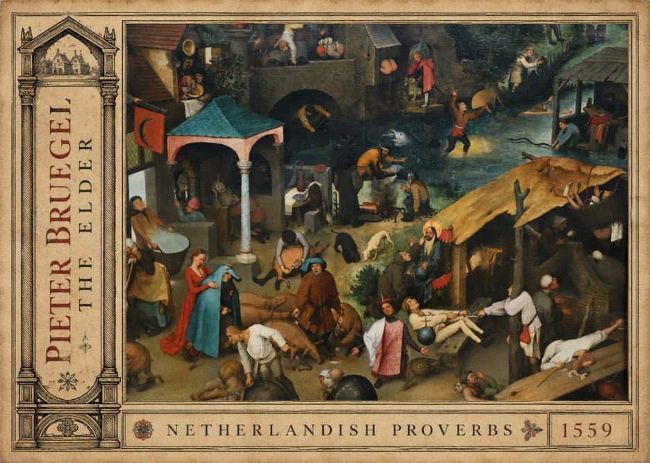 Pieter Bruegel Netherlandish Proverbs V No2 - Juliste
