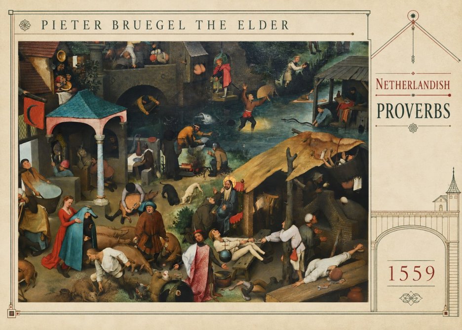 Pieter Bruegel Netherlandish Proverbs V No3 - Juliste