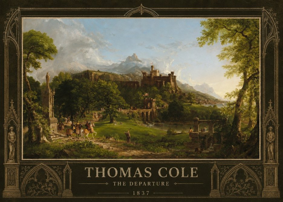 Thomas Cole The Departure II No5 - Juliste