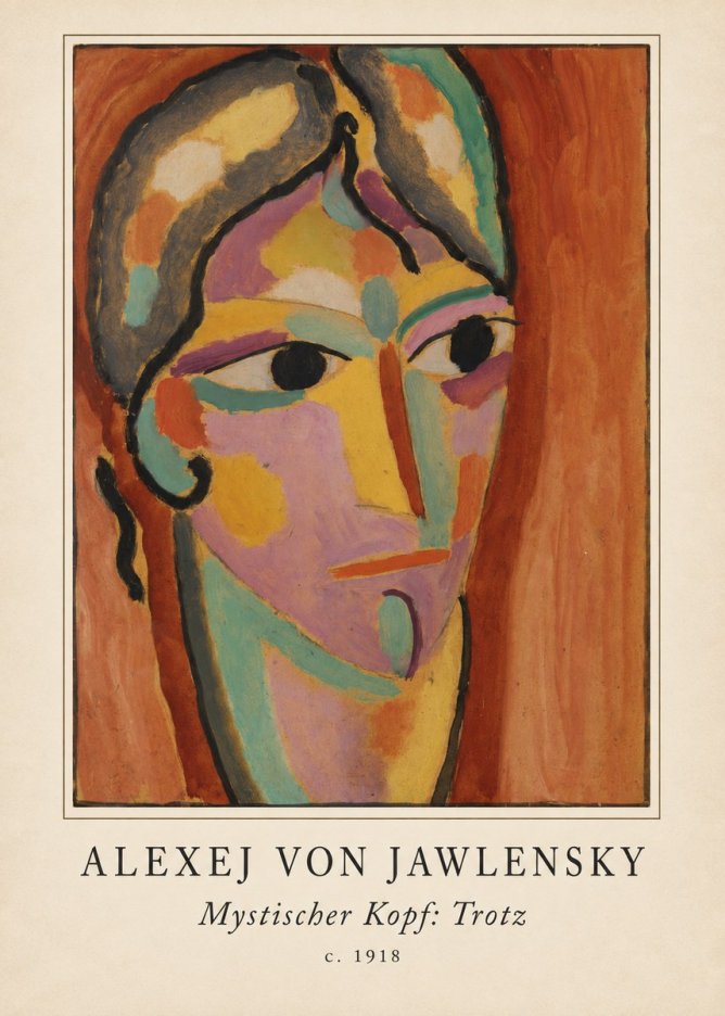 Alexej von Jawlensky Mystischer Kopf: Trotz No4 - Juliste