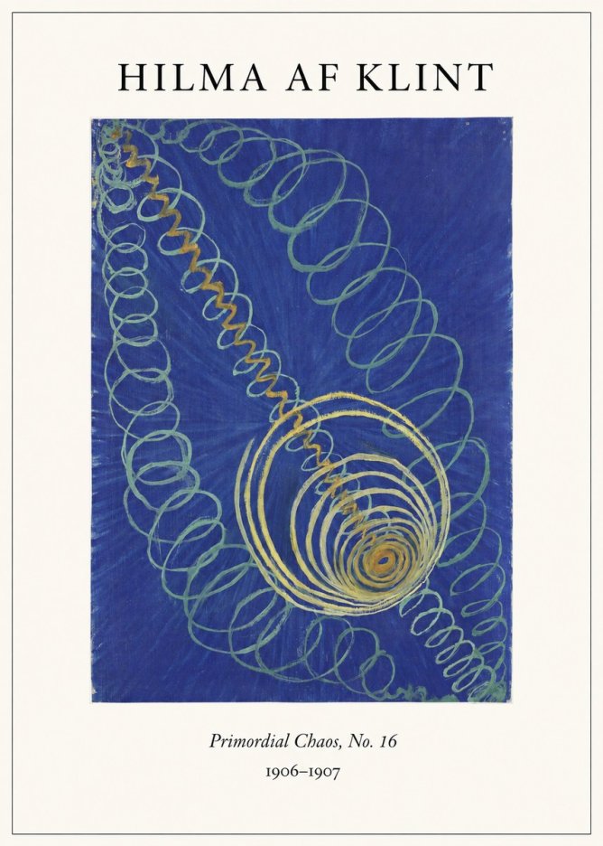 Hilma af Klint Primordial Chaos, No. 16 No4 - Juliste