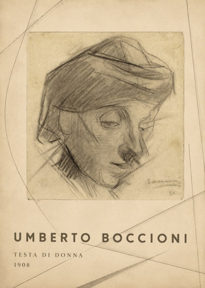 Umberto Boccioni Testa Di Donna No2 - Juliste