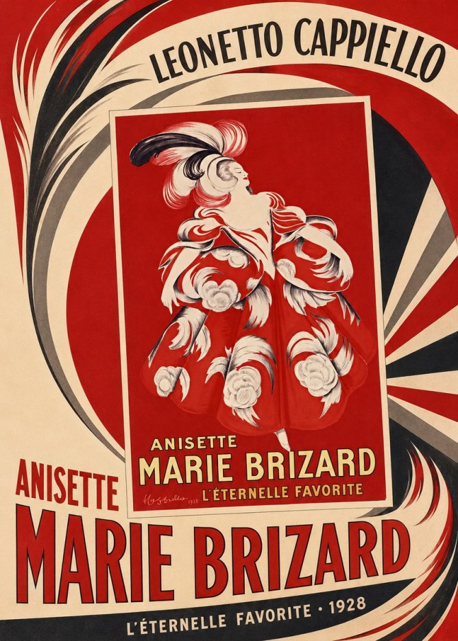 Leonetto Cappiello Anisette Marie Brizard - L'éternelle Favorite No2 - Juliste