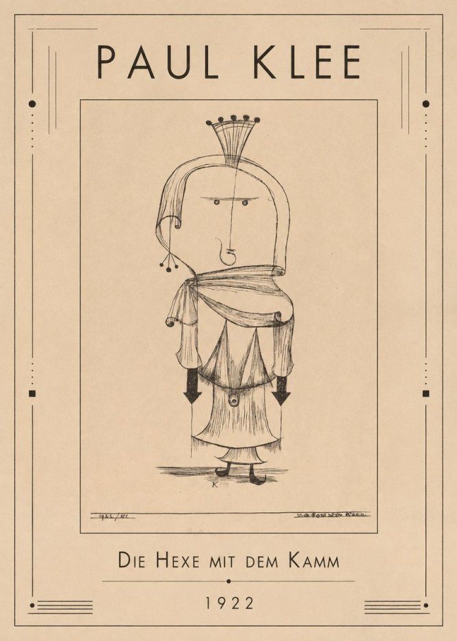 Paul Klee Die Hexe Mit Dem Kamm No1 - Juliste