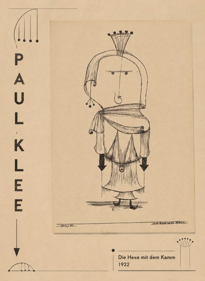 Paul Klee Die Hexe Mit Dem Kamm No2 - Juliste