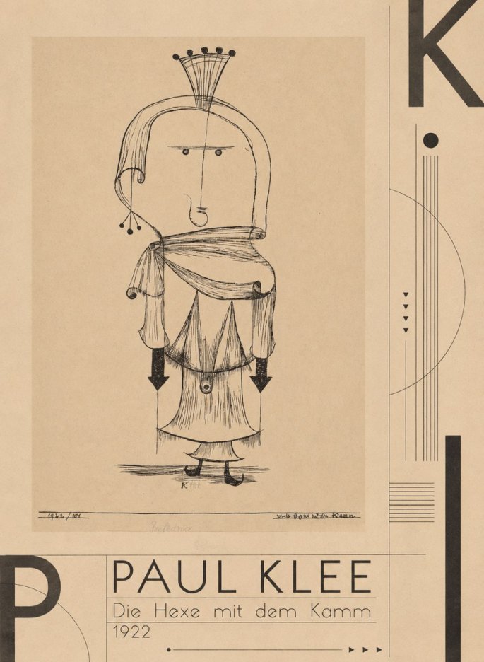 Paul Klee Die Hexe Mit Dem Kamm No3 - Juliste