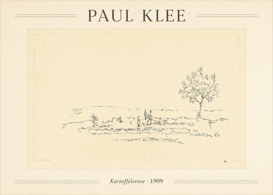 Paul Klee Kartoffelernte · 1909 No1 - Juliste