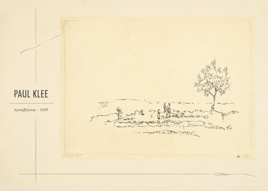 Paul Klee Kartoffelernte · 1909 No2 - Juliste