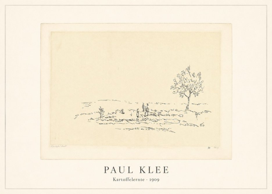 Paul Klee Kartoffelernte · 1909 No4 - Juliste