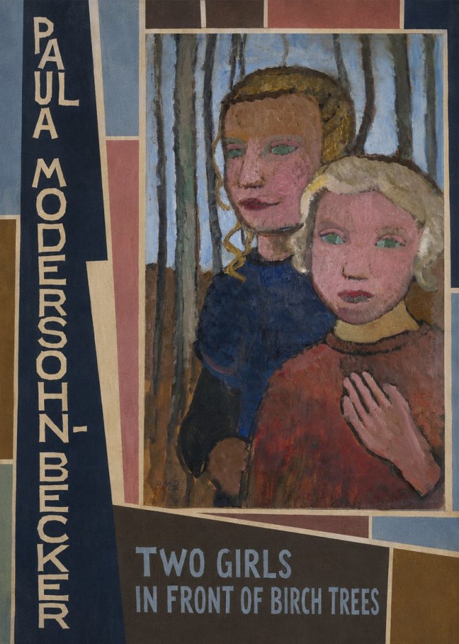 Paula Modersohn-Becker Two Girls in Front of Birch Trees No5 - Juliste