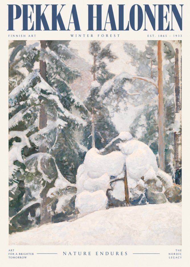 Pekka Halonen Winter Forest II No3 - Juliste