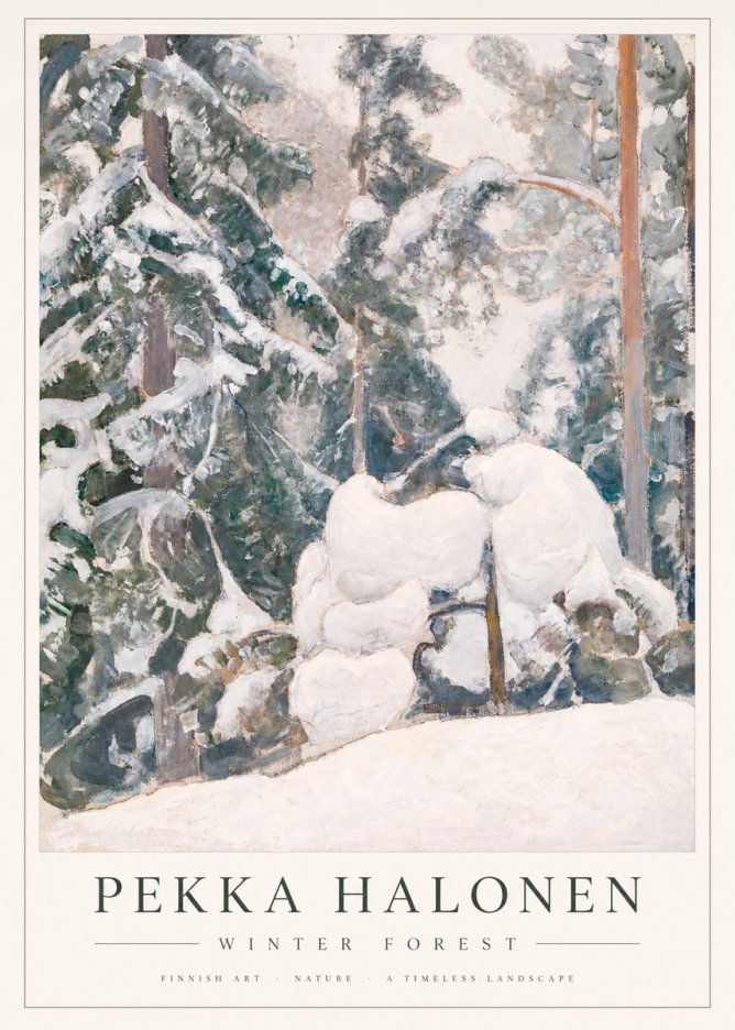 Pekka Halonen Winter Forest II No4 - Juliste