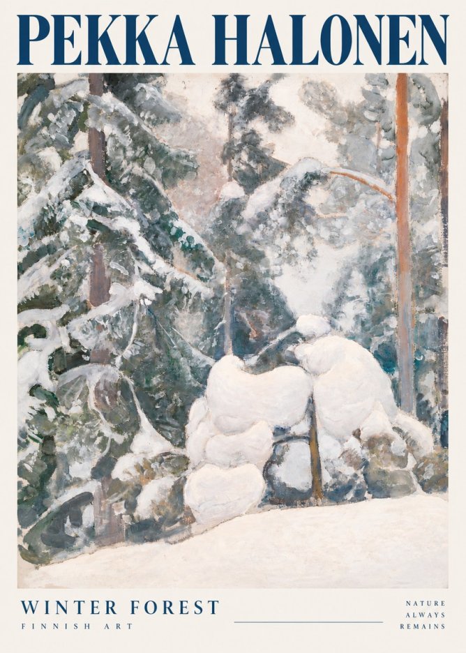 Pekka Halonen Winter Forest II No6 - Juliste