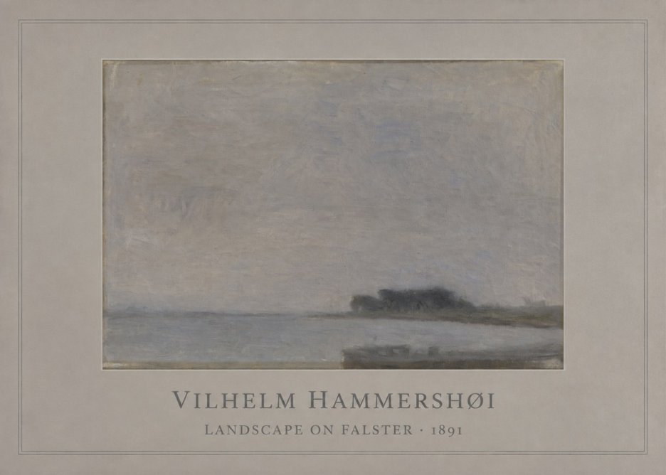 Vilhelm Hammershøi Landscape on Falster No1 - Juliste