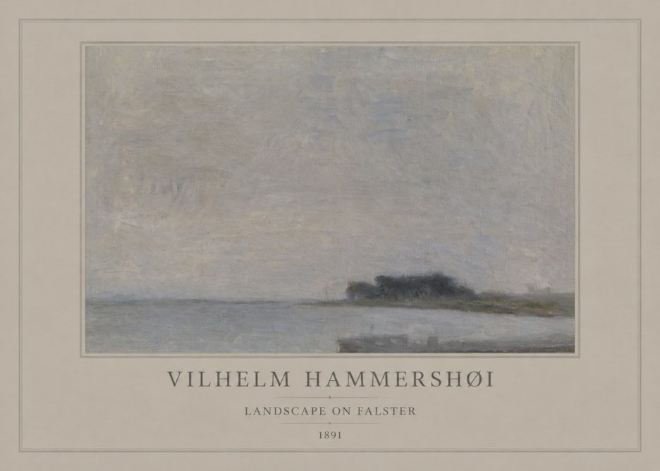 Vilhelm Hammershøi Landscape on Falster No4 - Juliste