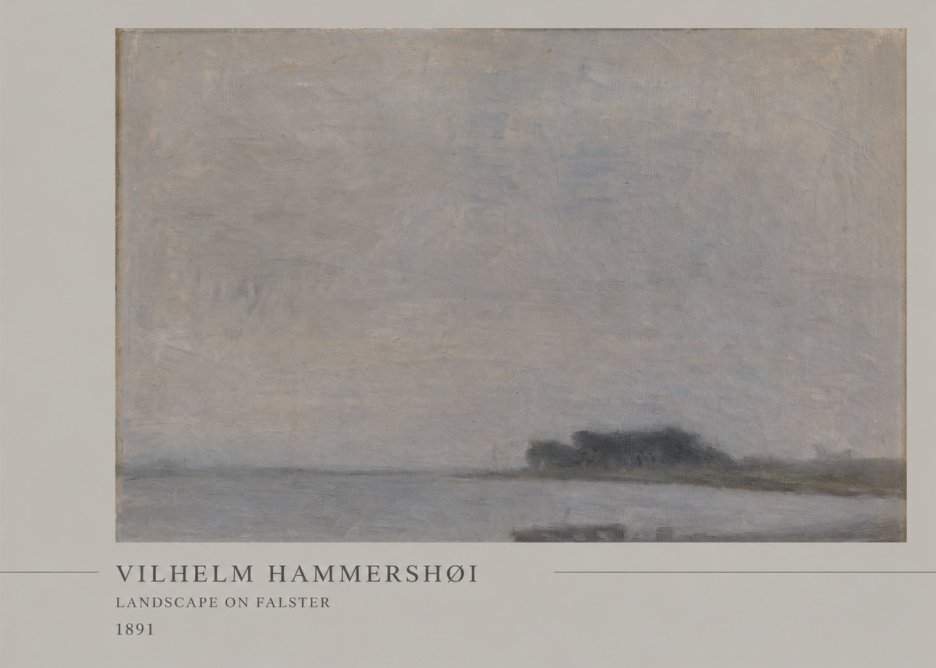 Vilhelm Hammershøi Landscape on Falster No5 - Juliste