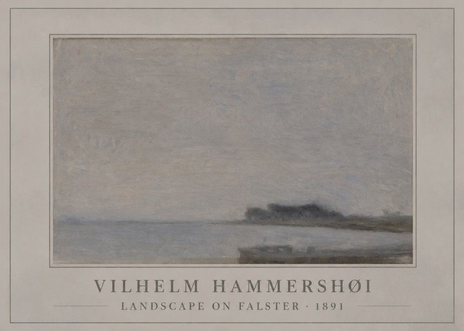 Vilhelm Hammershøi Landscape on Falster No6 - Juliste