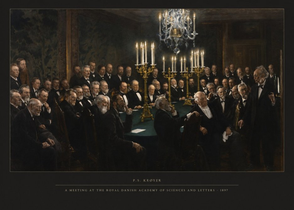 P.S. Krøyer A Meeting at the Royal Danish Academy of Sciences and Letters No4 - Juliste