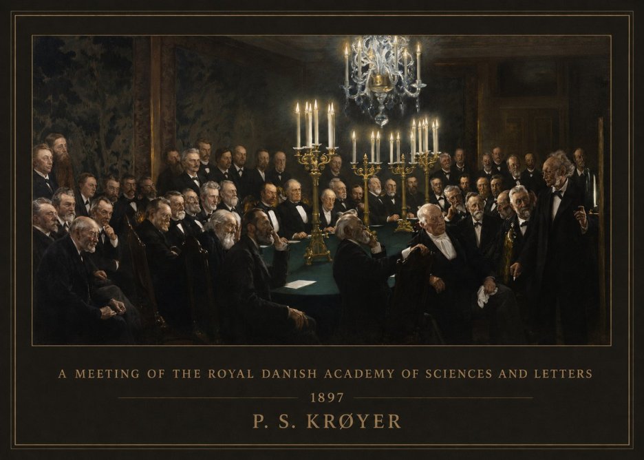 P.S. Krøyer A Meeting at the Royal Danish Academy of Sciences and Letters No6 - Juliste
