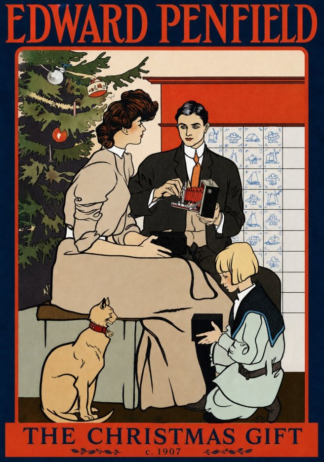 Edward Penfield The Christmas Gift No2 - Juliste